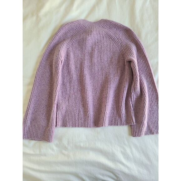 Brooks Brothers Pullover Sweater Womens‎ Small Purple Ribbed V-Neck Italian Yarn - Picture 7 of 8